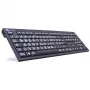 Klaviatūra Logickeyboard XL Print USB QWERTZ vokiška juoda