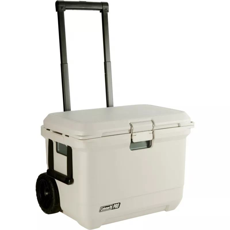Coleman Pro 55QT Wheeled Cooler Box White 52L 120h
