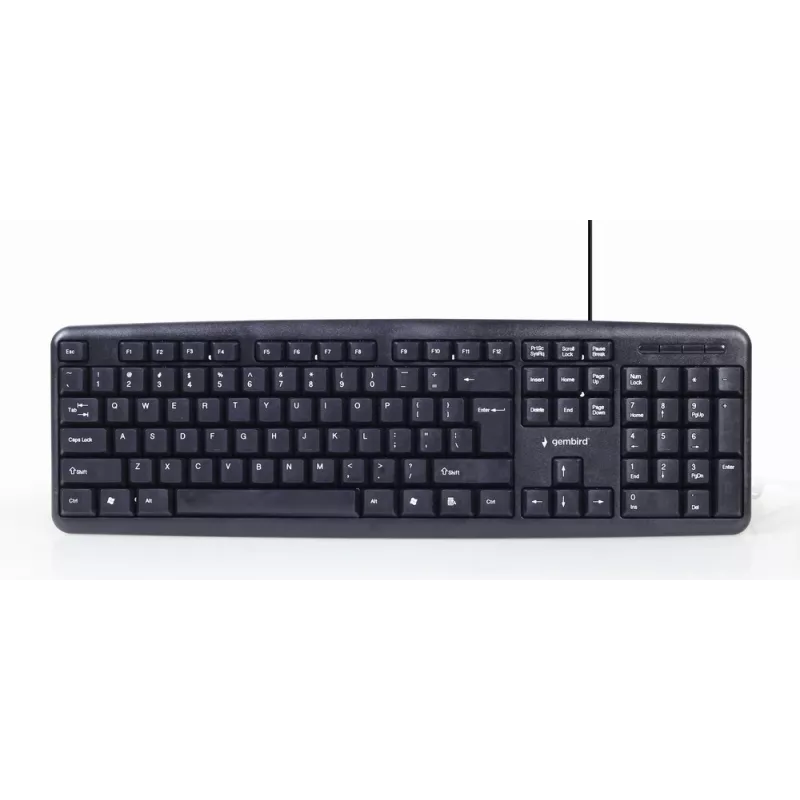 Gembird KBS-UO4-01 klaviatūra, pelė įskaičiuota, biuro, USB, QWERTY, JAV anglų, juoda