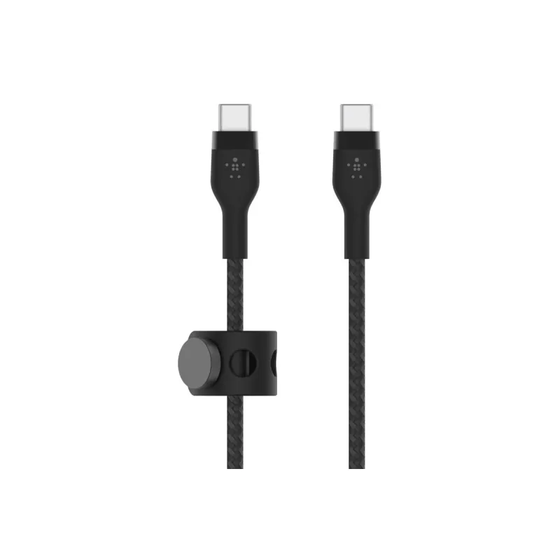Laidas BoostCharge USB-C/USB-C pintas silikoninis 2 m, juodas