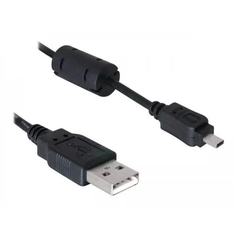 DeLOCK USB kabelis 1,83 m, juodas, USB vyriškas / USB moteriškas, nikeliuotas