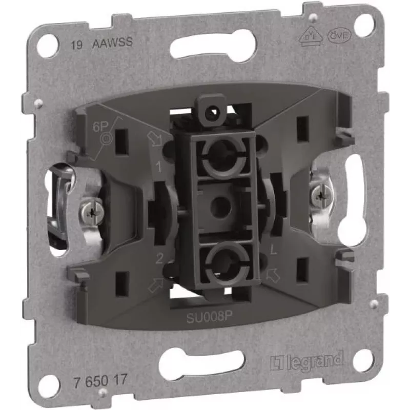 Legrand SEANO Insert Taster765017m.Wechselkontakt m.N Terminal 10A (765017)