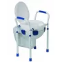 Tualeto sėdynės uždangalas Aston Clipper VII 500431 — reguliuojama medicininė tualeto sėdynė, polipropilenas, aliuminio/plieno rėmas, vidinė anga 25×21 cm