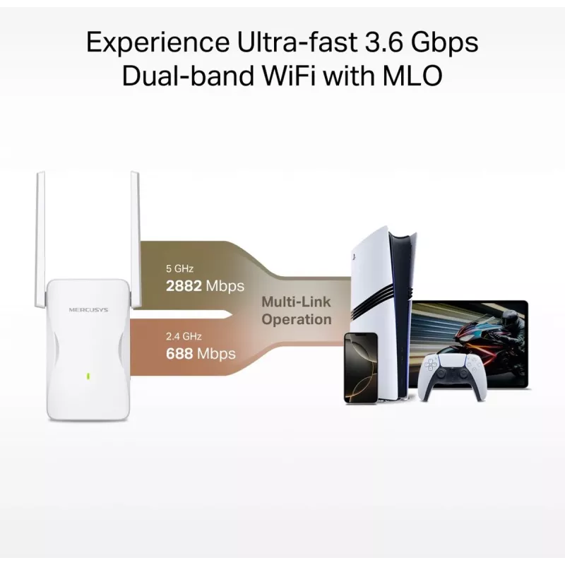 Maršrutizatorius Mercusys MR25BE Dual Band 2.4 GHz 5 GHz Wi-Fi 5
