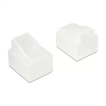 Socket safety cover DELOCK 64017 for RJ-11 transparent, polyethylene, 13×14.4×12 mm, pack of 10