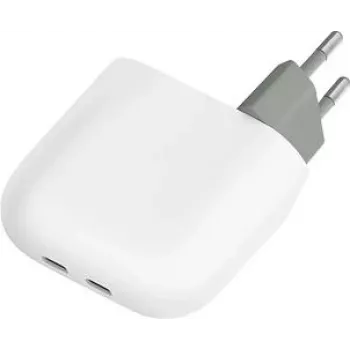 Google Flex 67W dvigubas USB-C greitasis įkroviklis, baltas