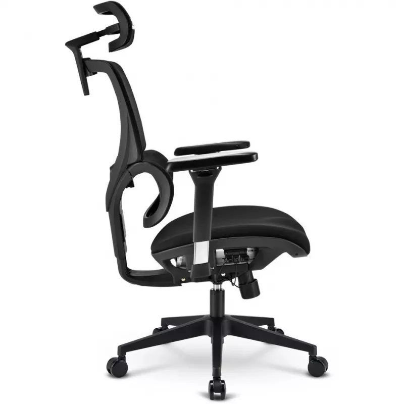 Biuro kėdė Sharkoon OfficePal C40 — juoda, ergonomiškas dizainas, reguliuojamas aukštis