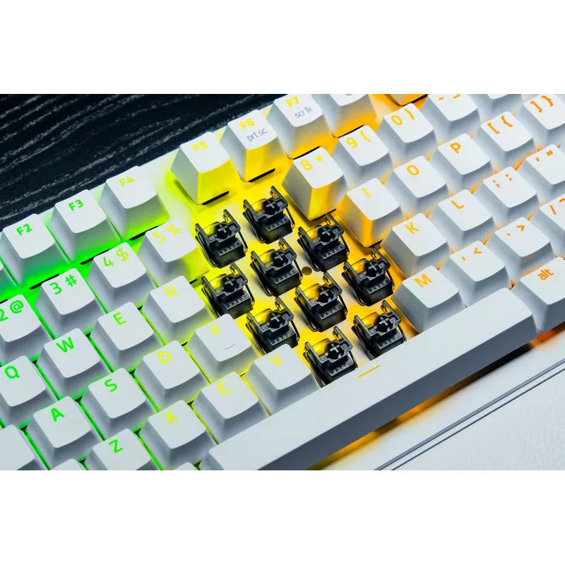 Razer Huntsman V3 Pro Tenkeyless 8KHz | Žaidimų klaviatūra | Laidinė | JAV | Balta | „Razer Analog Optical Switch Gen-2“