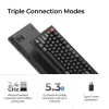 Mechaninė klaviatūra Keychron V3 Ultra 8K — laidinė ir Bluetooth, QWERTY išdėstymas, RGB LED, juoda
