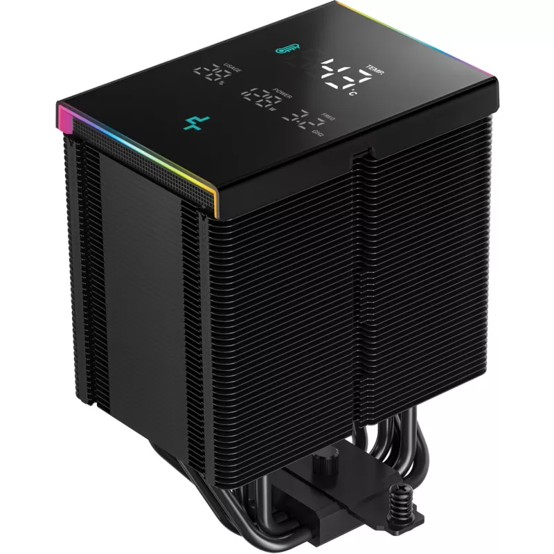 Oro aušintuvas DeepCool AK500 Digital Pro 12 cm juodas su skysčių dinaminiu guoliu