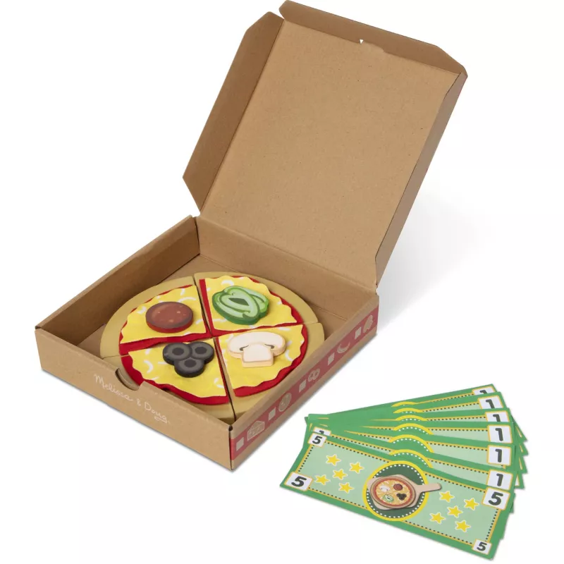 Žaidimų virtuvės priedas Spin Master Melissa & Doug Top & Bake Pizza Counter, žaidimų picos rinkinys