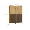 KAMARO 4DK plonas/GŁ ąžuolas ARTISAN DISPLAY CABINET