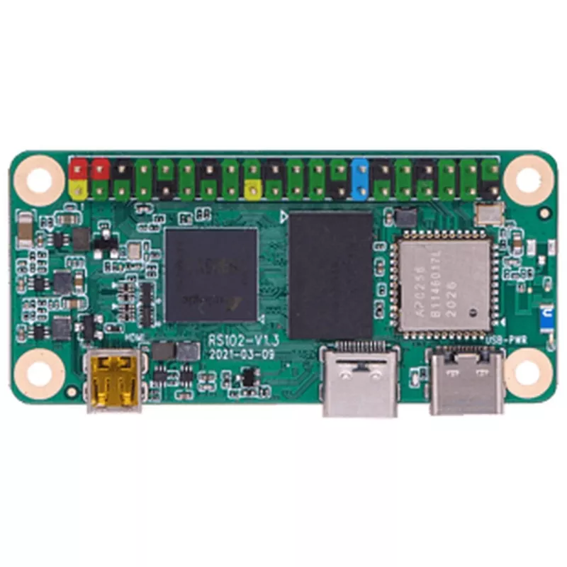 Vienos plokštės kompiuteris ALLNET Radxa Zero 2GB RAM 8GB eMMC D2E8T su kaiščių galvute (nelituota) ir išorine antena