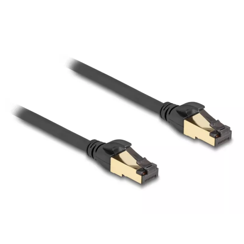 DeLOCK tinklo kabelis RJ45 Cat.6A kištukas–kištukas S/FTP 0,3 m juodas