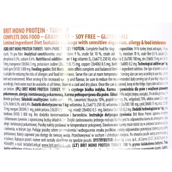 BRIT Mono Protein Turkey - Šlapias šunų maistas - 400 g