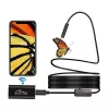 WiFi endoskopas MEDIA-TECH MT4099, 8 mm zondas, 5 m kabelis, IP67, 1280×720@30fps, 70° matymo kampas, 800 mAh baterija