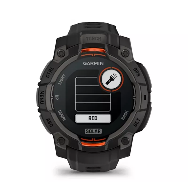 Garmin Instinct® 3 – 45 mm, saulės energija naudojantis laikrodis, juodas