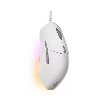 Žaidimų pelė STEELSERIES Rival 3 Gen 2 — optinė, 8500 DPI, laidinė USB Type-A, dešiniarankė, balta, 77 g