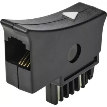 Renkforce Telefon (analog) Adapter [1x TST kištukas - 1x RJ11 kištukas 6p4c] Juoda (RF-5046540)