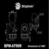 90° Rotary Fitting BitsPower Artemis BPM-AT90R-MB, matinė juoda