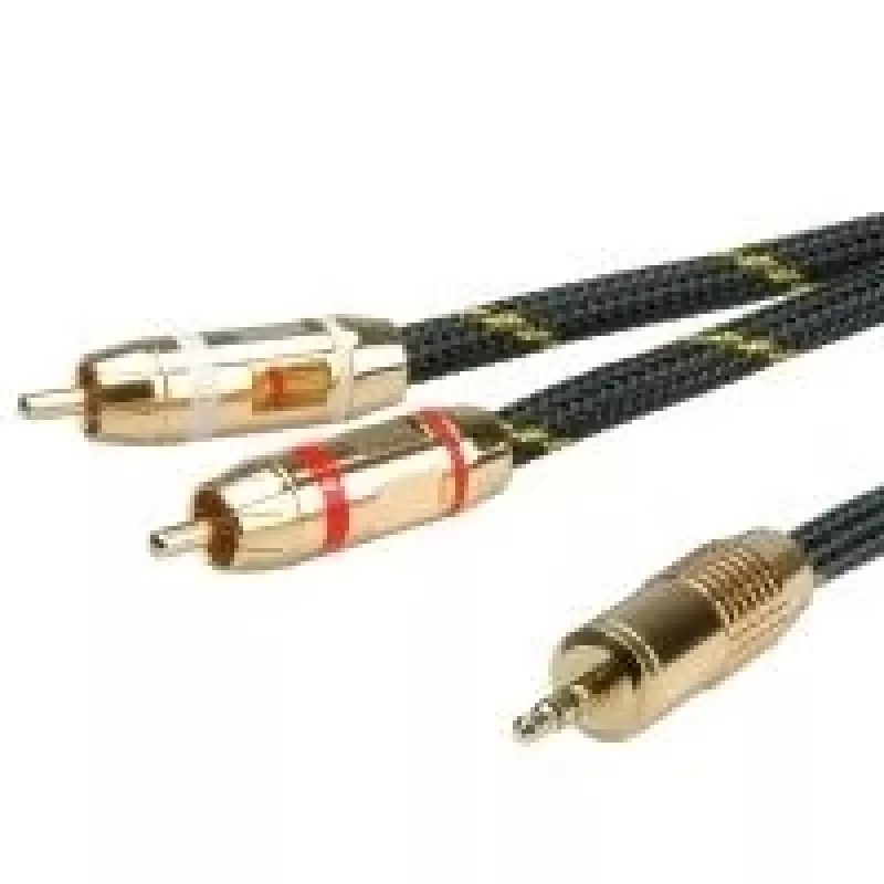 ROLINE GOLD garso jungiamasis kabelis 3,5 mm stereofoninis - 2x RCA, kištukas / kištukas 5 (11.09.4276)