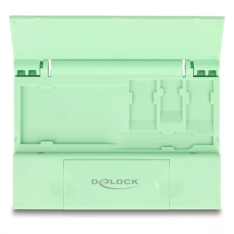 Kortelių skaitytuvas DeLOCK 91015 USB 3.2 Gen 1 Type-A/Type-C mėtinės spalvos