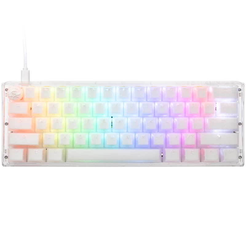 Ducky One 3 Aura Balta Mini žaidimų klaviatūra USB QWERTY US International