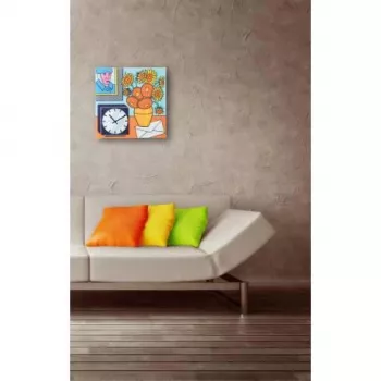 NeXtime klok 8170 Go van Go, 43x43 cm, sieninis, įvairių spalvų