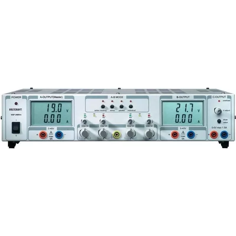 Laboratorinis maitinimo šaltinis Voltcraft VSP 2405, reguliuojamas 0,1–40 V DC, 0–5 A išėjimas