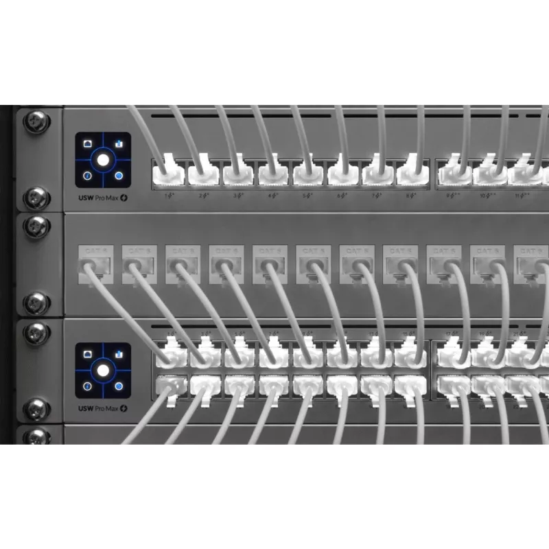 Tinklo komutacinis kabelis UBIQUITI UACC-Cable-Patch-EL Cat6 RJ-45 2.5GbE PoE++ 0,15 m permatomas baltas (24 vnt.)