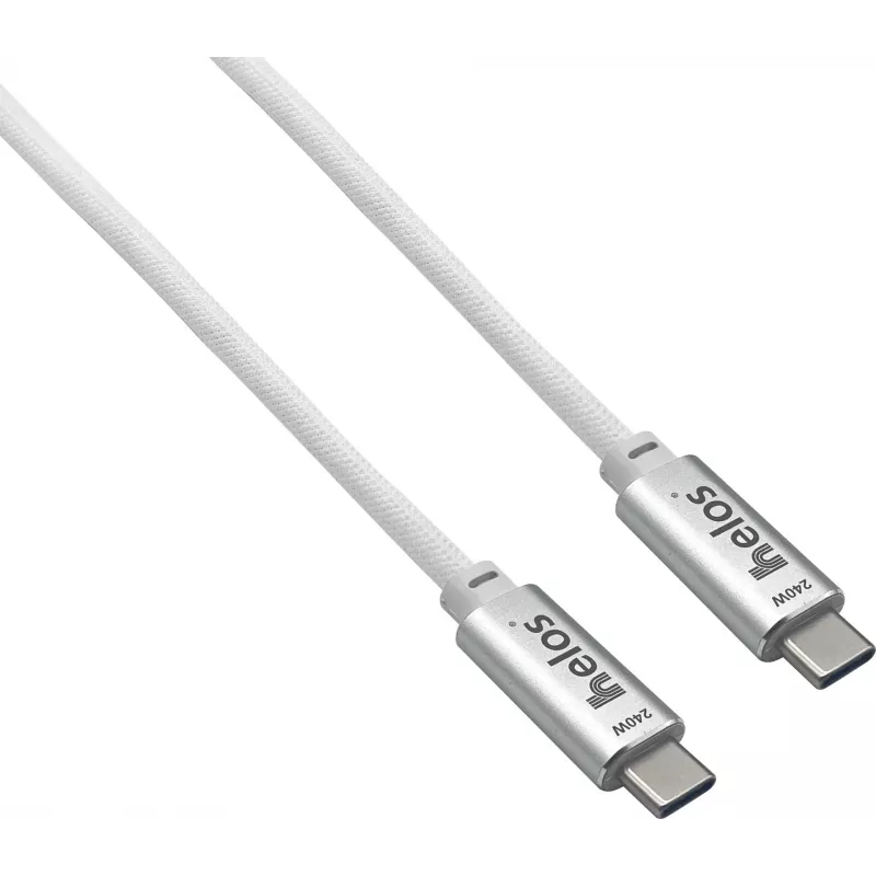 USB Type-C laidas helos 372343, 40 Gbps, 240 W, 2.0 m, pilkas