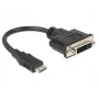 Vaizdo laido adapteris DeLOCK 65564 0,2 m HDMI Type C DVI-D juodas