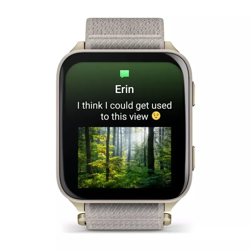 Išmanusis laikrodis GARMIN Venu X1 — 5,08 cm (2 colių) AMOLED 448×486 px, jutiklinis ekranas, „Wi‑Fi“, GPS, nailono dirželis, 34 g