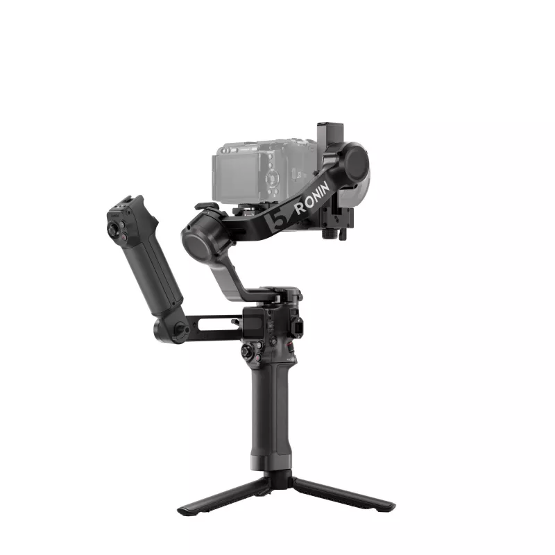 Rankinis kameros stabilizatorius DJI RS 5 combo — aliuminis, 30 h akumuliatorius, 1,46 kg, juodas