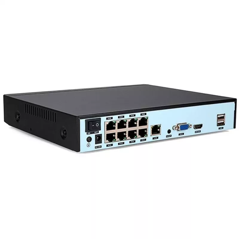FOSCAM FN9108HE tinklo vaizdo įrašymo įrenginys, 8 kanalų, 5MP POE NVR, juodas