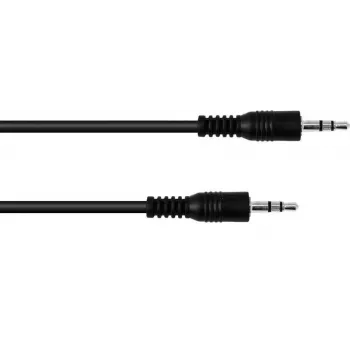 Omnitronic 3,5 mm stereo laidas 3 m juodas – garso jungiamasis laidas, modelis 30211605