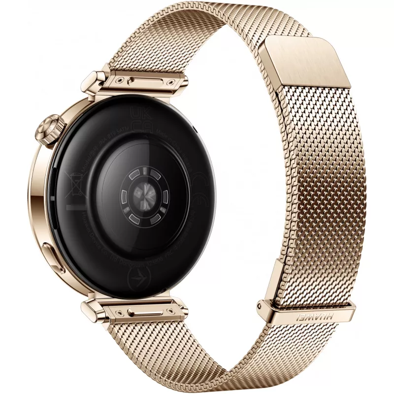 Išmanusis laikrodis HUAWEI WATCH GT5 41 mm — 1,32 colio AMOLED, 466×466, 323 mAh, nerūdijančio plieno korpusas, auksinė apyrankė