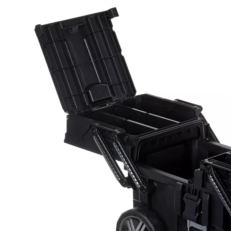 Įrankių dėžė KETER CANTILEVER Job Box (17203037/238270) su ratukais Juoda