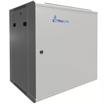 Extralink montuojama spinta 12U 600x450 ASP pilka, montuojama prie sienos, metalinės durys