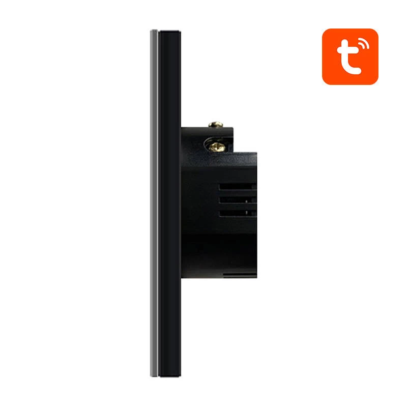 Išmanusis šviesos jungiklis Avatto ZTS02-EU-B2 ZigBee 2 krypčių Juodas, montuojamas ant sienos, ES modelis
