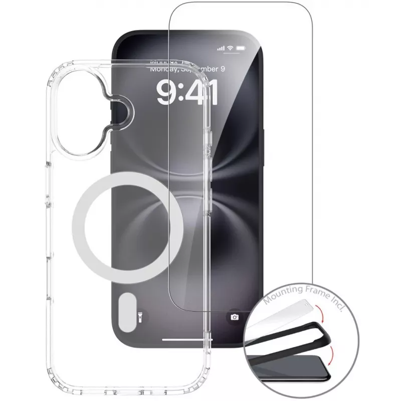 4smarts mobiliojo telefono dėklas kraštas permatomas baltas, skirtas iPhone 17