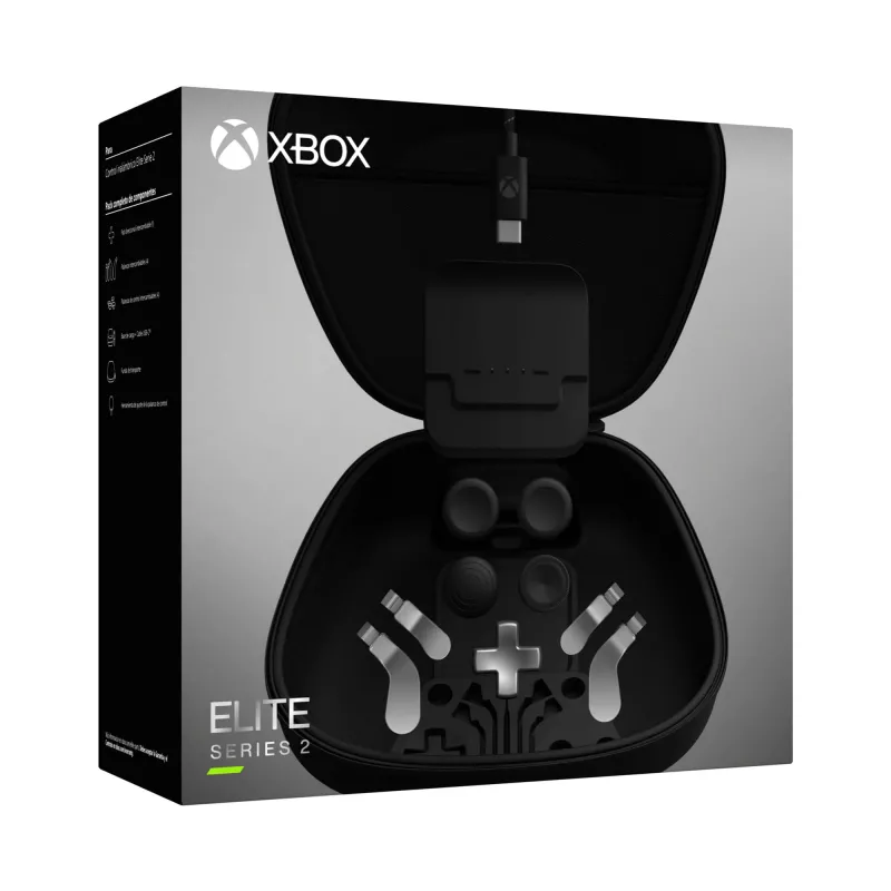 Žaidimų valdiklio priedas Microsoft Xbox Elite Wireless Controller Series 2 Complete Component Pack juoda sidabrinė
