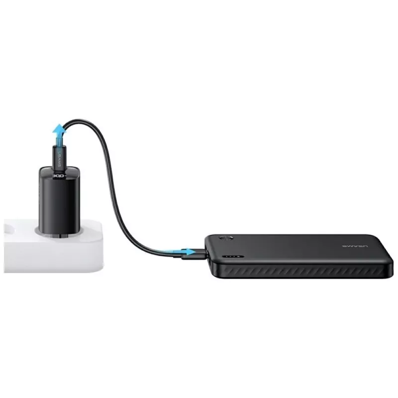 Išorinė baterija usams PB83 10000mAh PD 2×USB-A USB-C balta