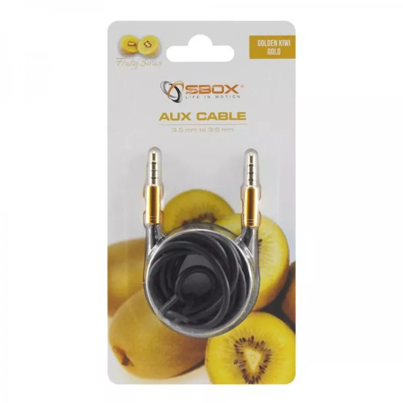 Sbox 3535-1.5G AUX kabelis 3,5mm į 3,5mm Golden Kiwi Gold