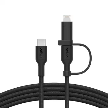 USB laidas Belkin BoostCharge Pro 1,5 m USB C USB C / Lightning, juodas