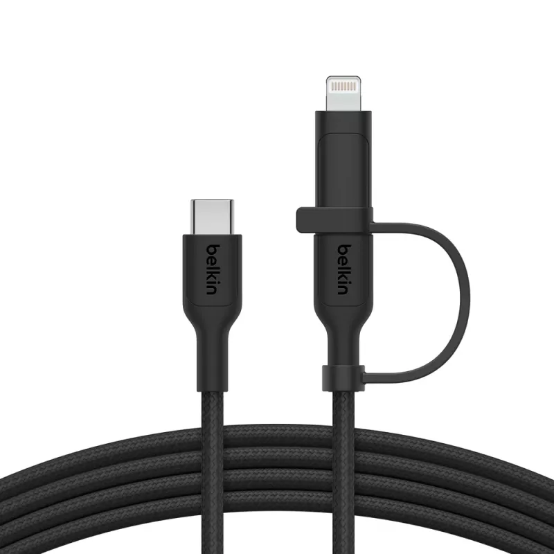 USB laidas Belkin BoostCharge Pro 1,5 m USB C USB C / Lightning, juodas
