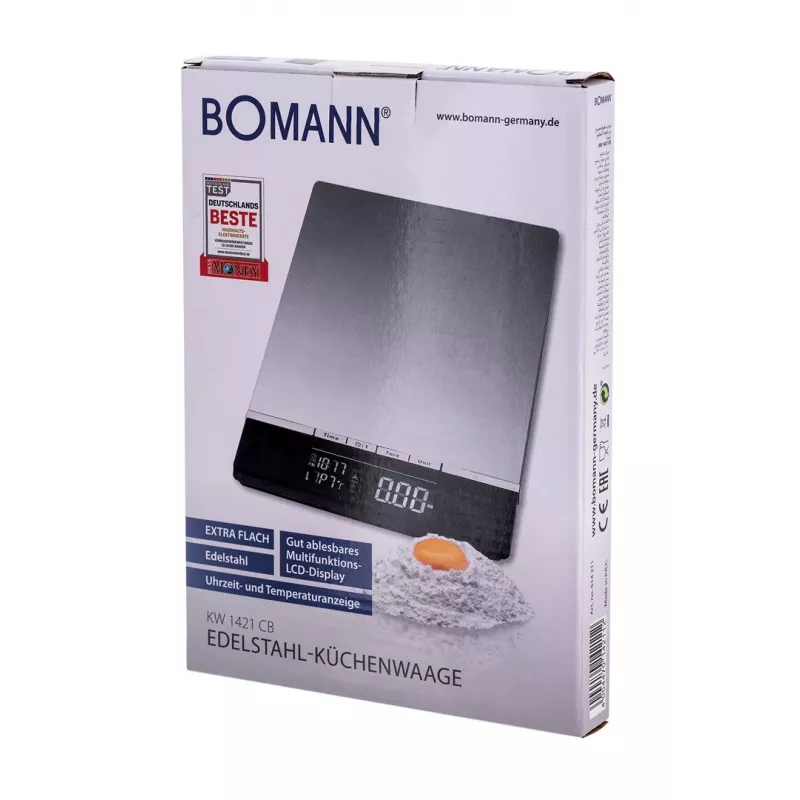 Bomann KW 1421 CB - LCD - Juoda - Nerūdijantis plienas - 160 X 230 X 18 Mm - 18 Mm - AAA - Nerūdijantis plienas (614211)