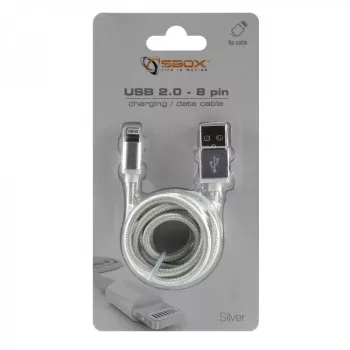 Sbox USB 2.0 8 Pin IPH7-S sidabrinis