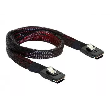 SAS kabelis DeLOCK 83073 0,1 m juodas ir raudonas