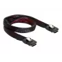SAS kabelis DeLOCK 83073 0,1 m juodas ir raudonas